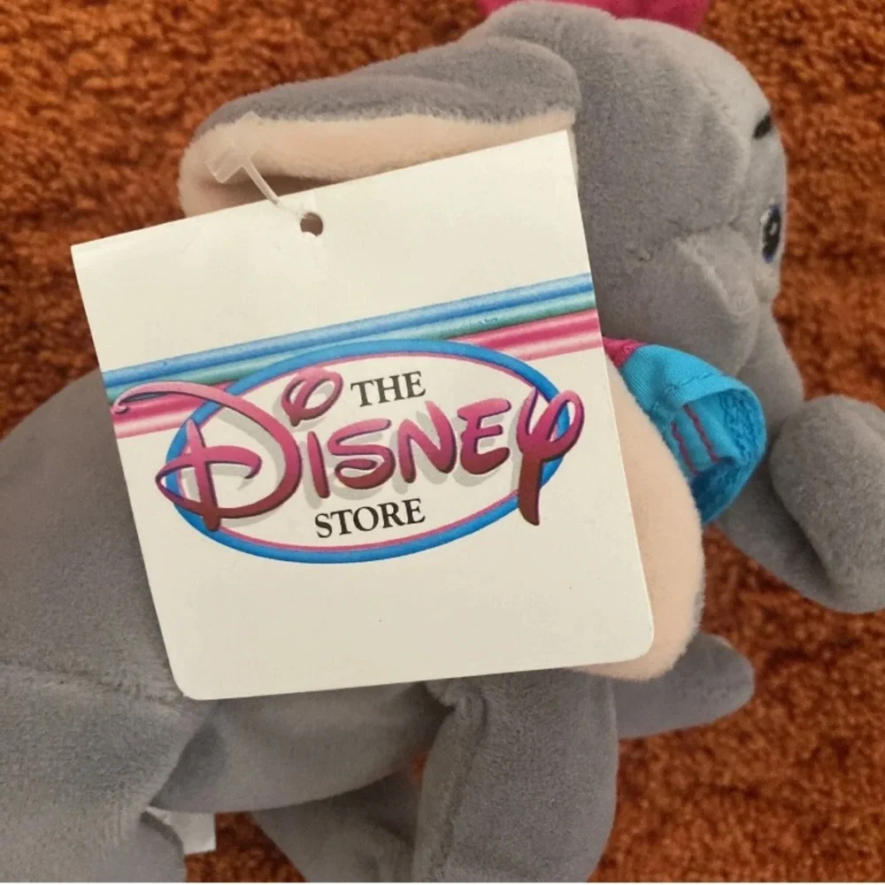 Disney Store Dumbo Flying Elephant About 8” Bean Bag Plush Animal Toy With Tag. - Picture 9 of 11